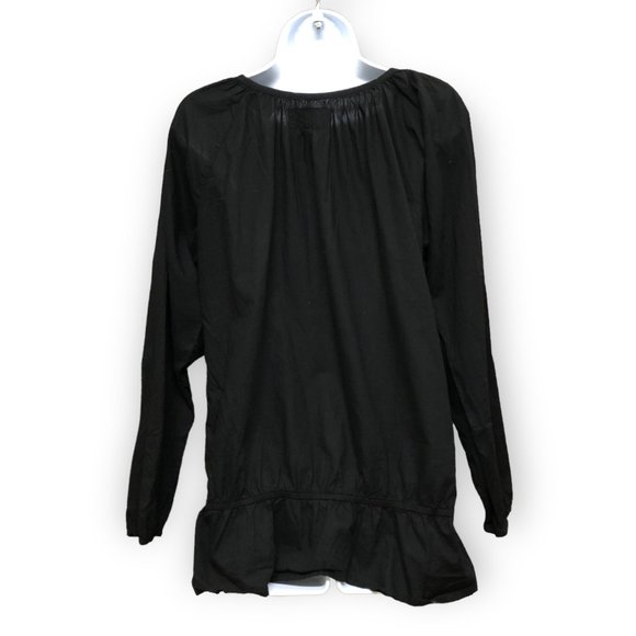 Plus Size Panhandle Slim Black Embroidered Blouse Gypsy Boho Long Sleeve Size 2X - Picture 3 of 5